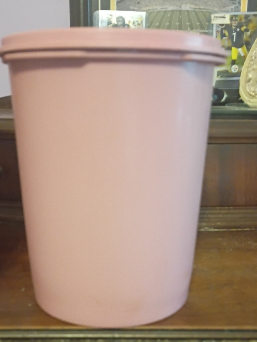 Tupperware Three Dusty Rose Nesting Storage Canister Set - Picture 5 of 6